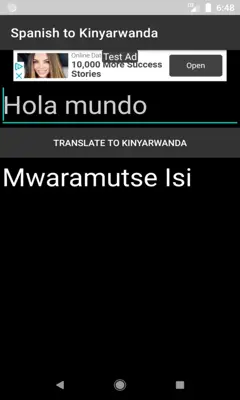 Spanish to Kinyarwanda Translator android App screenshot 3